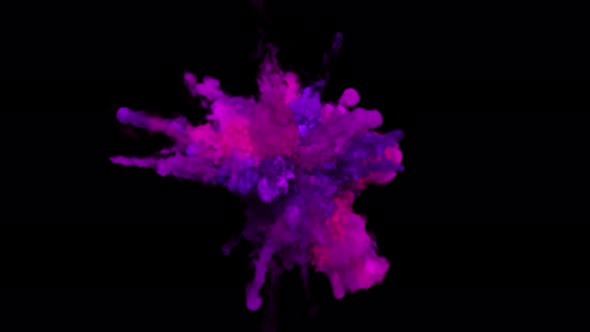 Explosion of Colorful Purple Smoke alt