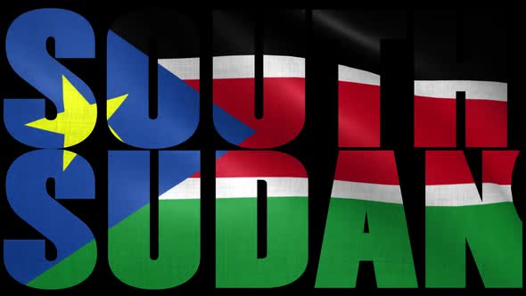 South Sudan Flag Into Country Name alt