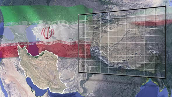 Iran Flag And Map Animation alt