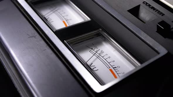 Two Old Analog Dial Vu Signal Indicators with Arrow alt