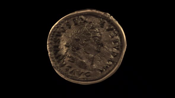 Ancient Roman Coin Of Emperor Vespasian in Alpha Channel alt