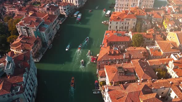 Basilica di Santa Maria Della Salute, Grand Canal, and lagoon. Venice skyline
