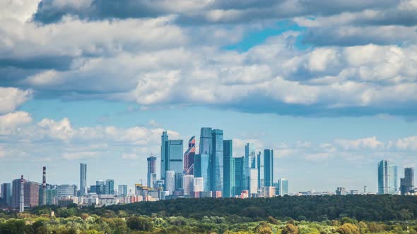 Moscow skyline and city skyscrapers alt