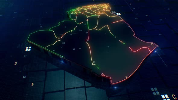 Algeria Map 4k Loop alt