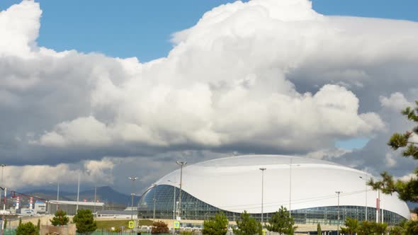 Clouds Over Buildings Time Lapse alt