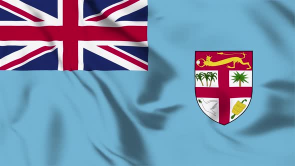4K Fiji Flag - Loopable
