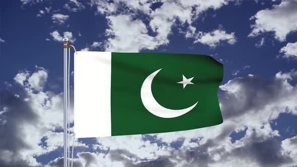 Pakistan Flag Waving