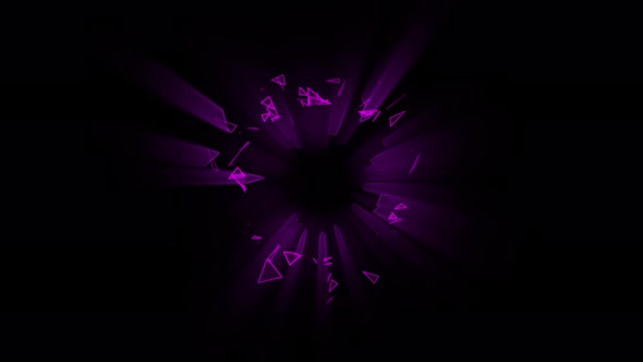 Abstract Purple Audio Ring Equalizer on a Black Background