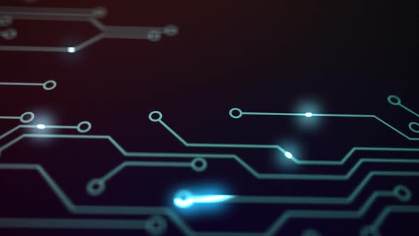 Creating circuit board pathways conceptual digital communication or network. alt