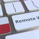Remote Work Text and Flag of Chile on the Computer Keyboard - VideoHive Item for Sale