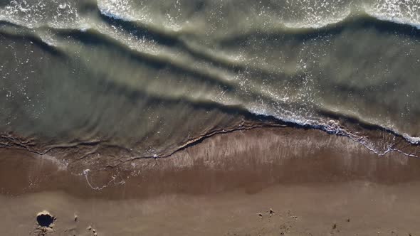 Soft Wave of the Sea on the Sandy Beach