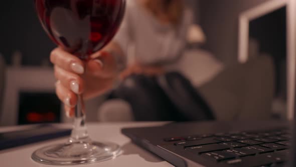 b Roll Woman Drinking Alcohol alt