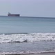 Tanker Ship On Horizon Sunny Beach - VideoHive Item for Sale
