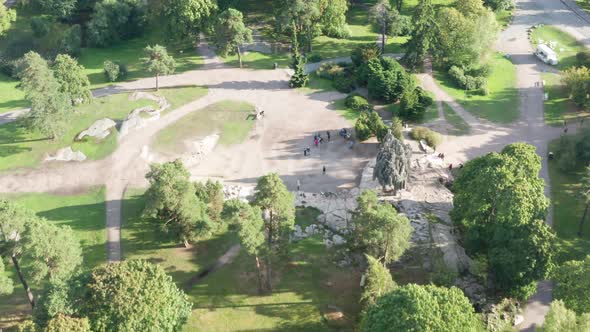 Helsinki Travel - Sibelius Monument & Park Aerial Footage