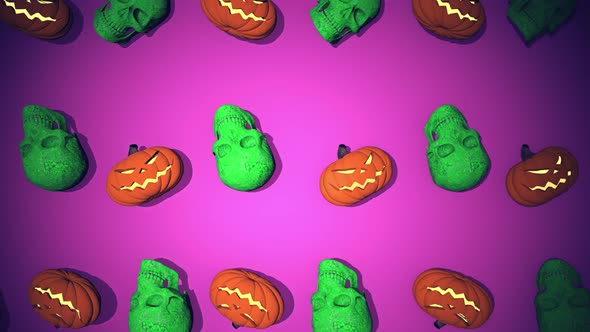 Flying In Skulls On Floor Stone Retro 90s 02 HD alt