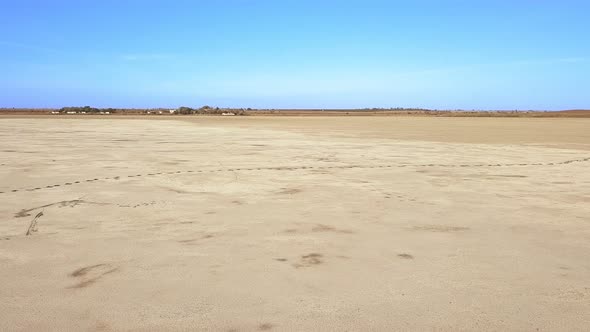 Drought Global Problem Yellow Desert Landscape. alt