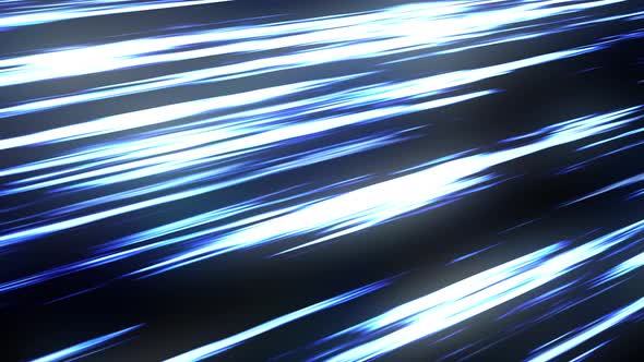 Abstract Animation of Blue Speed Horizontal Lines