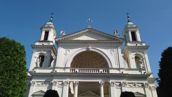 Catholic Church on the Sunny Day. alt
