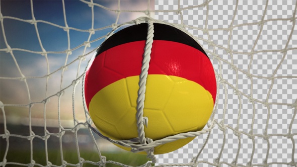 Soccer Ball Scoring Goal Day Frontal - Germany