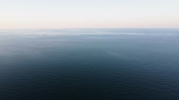 Aerial drone footage of the sea