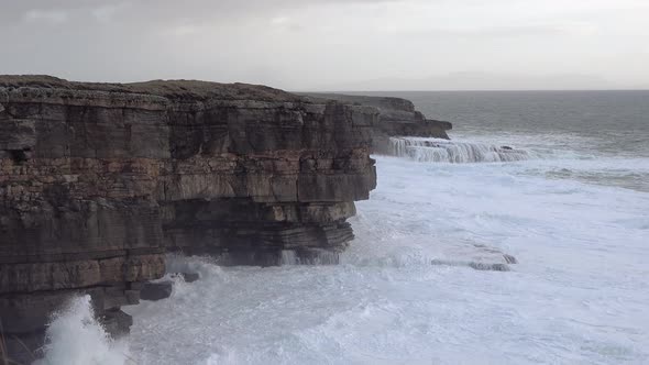 Huge Waves Breaking at Muckross Head - A Small Peninsula West of Killybegs, County Donegal, Ireland alt