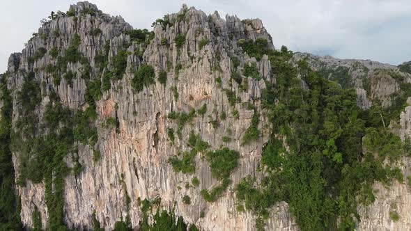 Aerial view of Limestone mountains