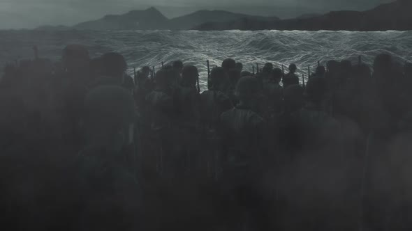 D-Day American Soldiers Sailing To Normandy In 1944 alt