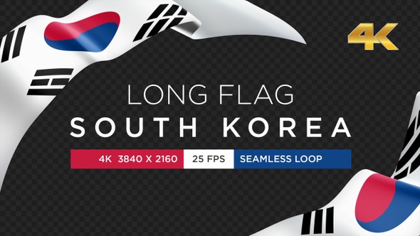 Long Flag South Korea alt