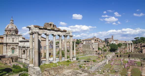 Roman Forum time lapse, Rome, Italy. alt