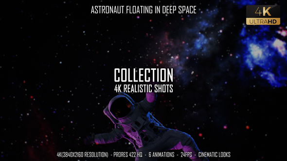 Astronaut Floating In Deep Space