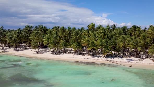 Tropical Coast of Saona Island in Dominican Republic