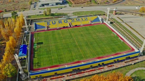 Soccer Field In Autumn