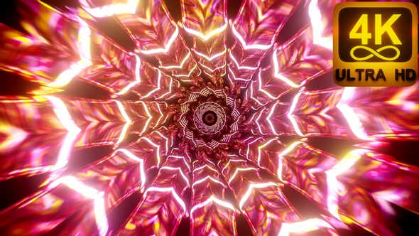 Virtual Hypnotizing New Age Kaleidoscope Colorful Bright Music Video 4k Background Vj Seamless Loop alt