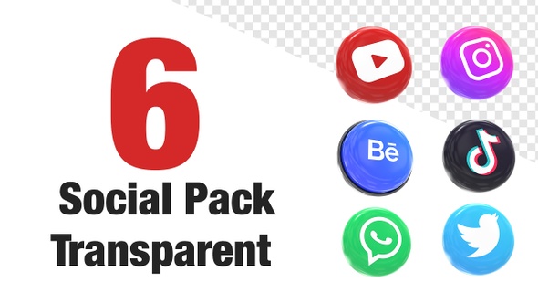 6 Social Media Pack Transparent