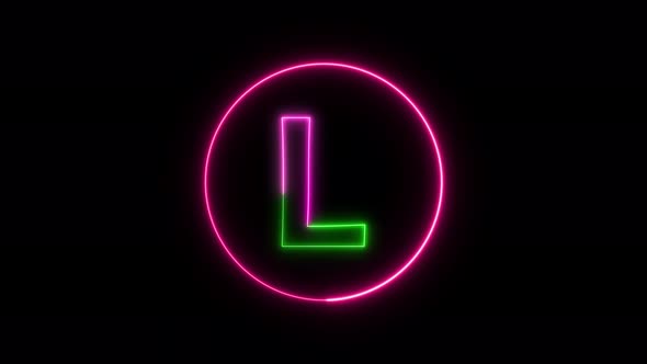 Glowing neon font. pink and green color glowing neon letter.  Vd 1312