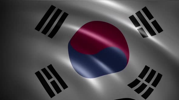 South Korea Waving Flag