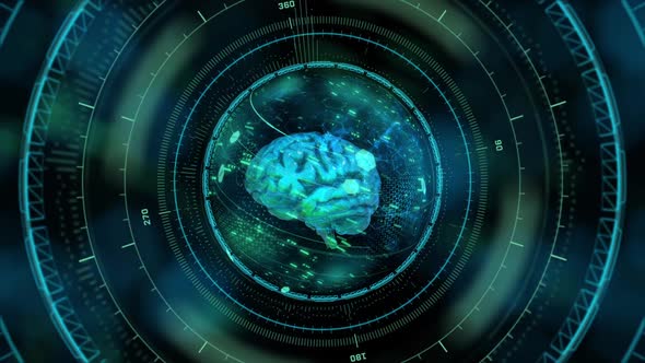 Futuristic Brain Scan 