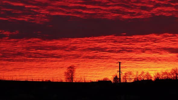 Red Clouds At Sunrise, Part 1