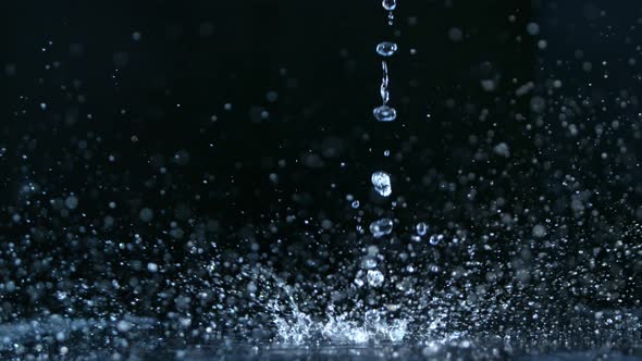 Pouring Water on Dark Background Shooted with High Speed Cinema Camera at 1000 Fps alt