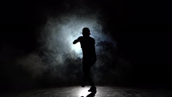 Dancing Man Young Talented Street Dancer Breakdancing Performing Various Freestyle Dance Moves Fit alt