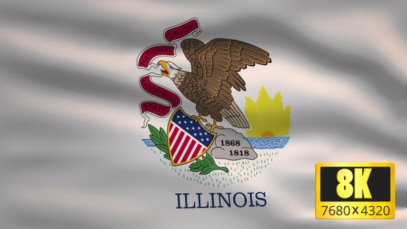 8K Illinois State Flag Background alt