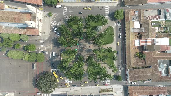 flight over plaza in bucaramanga colombia