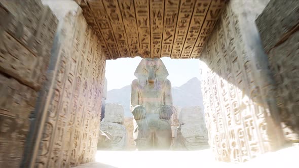 Ancient Egypt Temple And Fpv Drone alt