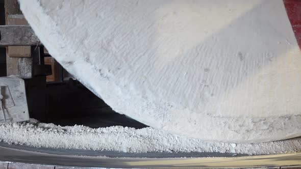 Zaandam Zaanse Schans Near Amsterdan Inside a Typical Dutch Windmill Close Up of Large Wooden Wheels alt