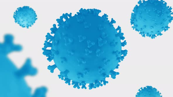 Coronavirus Blue and White Background - Ver1