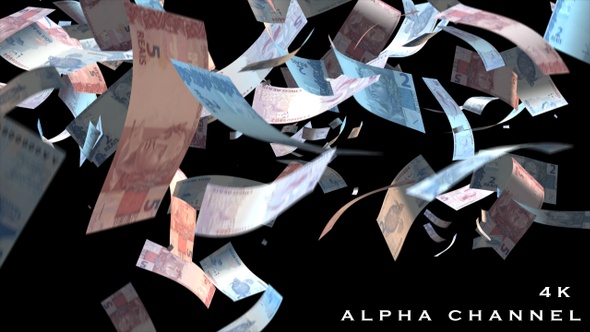 Falling Brazil Money Banknotes alt