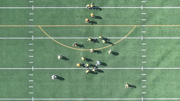 Football Practice From Above