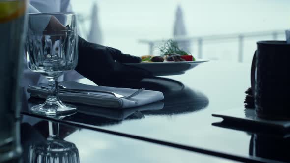 Unknown Customer Having Healthy Lunch alt