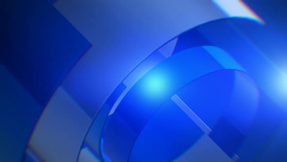 Blue Corporate Rings Background 4K