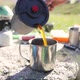Pouring Coffee From French Press at Nature Outdoor - VideoHive Item for Sale